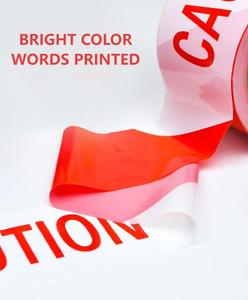 Ruban adhésif de signalisation de sécurité en acrylique rouge et blanc, ruban de signalisation de danger, ruban de précaution, ruban de signalisation d'imperdition en PE imperméable, ruban de signalisation d'alarme - Product Image 2