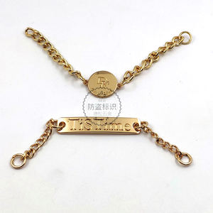 高品質カスタムジーンズ黒革パッチ合金プレート付き金属エンボス加工ロゴラベルデニムバッグ用 - Product Image 5