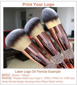 Vente en gros privé 14 pièces pinceaux cosmétiques étiquette <span class=keywords><strong>de</strong></span> logo personnalisé Vegan sans cruauté luxe <span class=keywords><strong>pinceau</strong></span> <span class=keywords><strong>de</strong></span> maquillage ensemble professionnel <span class=keywords><strong>avec</strong></span> sac - Product Image 4