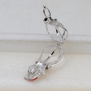 จี้สร้อยคอเงินแท้ S925 รูปซานตาคลอส สำหรับงาน DIY เครื่องประดับแฟชั่น พร้อมฐานใส่ไข่มุกแบบไม่มีตา 8-11 มม. รุ่น 2836 - Product Image 4