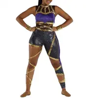 여자 majrette 댄스 팀 경쟁 유니폼 장식 조각 및 프린지 훈련 레오타드 체조 무대 성능 응원