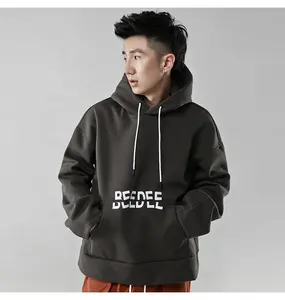 Men's Custom OVERSIZE Loose Letter Print Hooded Sweater Casual Hip Hop Hoodie