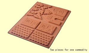 Hot Selling House Shape Baking Craft Silicone Christmas Cake Mold <strong>Gingerbread</strong> House <strong>Kit</strong> - Product Image 3