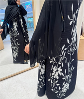 Abaya plissée ouverte Miyake pour femmes, Kimono long plissé à imprimé floral pour femmes musulmanes modestes, Manteau décontracté, ODM OEM