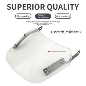 חם מוכר אופנוע השמשה הקדמית רטרוד מסך רוח אוניברסלי 5-7 "אור הראש משונן & לוח רוח - Product Image 5