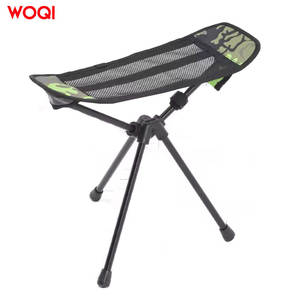 Chaise pliante Woqi Moon Chair pour le camping en plein air, avec repose-pieds en acier, pliable, couleur vert herbe - Product Image 2