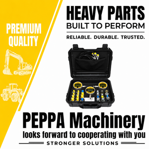 Kit de prueba hidráulica para maquinaria de construcción, superventas, con 5 mangueras de prueba, 5 manómetros, 13 conectores de prueba y 14 conectores en T - Product Image 1