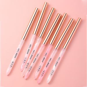 Pinceaux pour nail art, acrylique, motif marbré or et jade, lot <span class=keywords><strong>de</strong></span> 12, pinceaux triangulaires pour <span class=keywords><strong>dessin</strong></span> <span class=keywords><strong>de</strong></span> lignes, modèle portable, stylo gel UV - Product Image 1