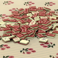 Jeu de Mahjong américain en acrylique avec boîte en carton pour le divertissement et l'utilisation sur table de jeu