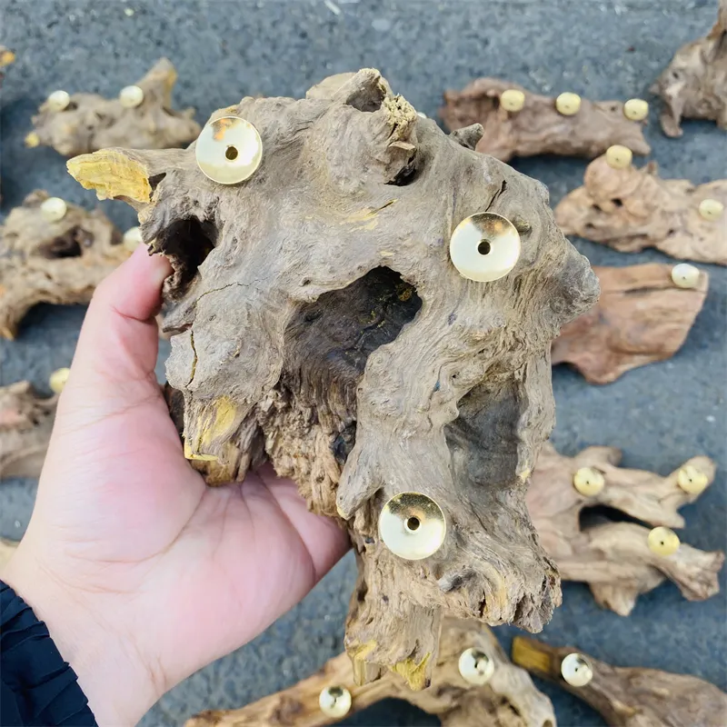 Basamento di cristallo all'ingrosso della sfera di cristallo di legno naturale Base di cristallo per la decorazione domestica