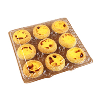Boîte à tartelettes en plastique PET jetable transparente et écologique pour usage alimentaire, personnalisable, livraison à domicile