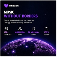 Deezer 1 an Deezer Deezer Premium Music 12 mois