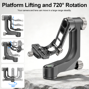 WEYLLAN PH9 <b>Gimbal</b> Tripod Head Carbon Heavy Duty <b>Gimbal</b> <b>Stabilizer</b> for <b>Camera</b> Telescope Load 20KG, Full Bearing Structure L798 - Product Image 5