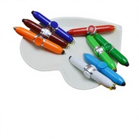 Stylo Bille Multifonction Promotionnel 4-en-1 avec Fidget Spinner, Lumière LED et Pointe de 1,0 mm, Encre Noire en Plastique Geshang