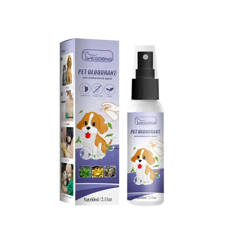 Deodorante per animali domestici da 60ml con Formula vegetale naturale Spray per profumo liquido per animali domestici per rendere l'odore del tuo cucciolo ottimo pulito a lunga durata