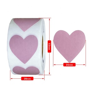 Rollo de etiquetas rojas con forma de corazón para decoración del Día de San Valentín, accesorios de fiesta de boda, regalos, colorido, pegatina de corazón - Product Image 5