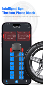 2024 nueva actualización T105A BTE5.0 <span class=keywords><strong>TPMS</strong></span> interno TPMSII 100-1800kpa sensores Bluetooth para camión 6 sensores <span class=keywords><strong>TPMS</strong></span> Sistema de monitor de neumáticos - Product Image 6