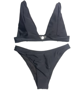 Femmes grande taille Sexy licou <span class=keywords><strong>maillot</strong></span> <span class=keywords><strong>de</strong></span> <span class=keywords><strong>bain</strong></span> solide imprime deux pièces Bikini maillots <span class=keywords><strong>de</strong></span> <span class=keywords><strong>bain</strong></span> avec évider avant Logo <span class=keywords><strong>maillot</strong></span> <span class=keywords><strong>de</strong></span> <span class=keywords><strong>bain</strong></span> maillots <span class=keywords><strong>de</strong></span> <span class=keywords><strong>bain</strong></span> - Product Image 1
