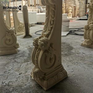 Poutre décorative traditionnelle en pierre moulée avec motif coquillage pour usage extérieur dans une villa ou une maison de <span class=keywords><strong>plage</strong></span>, en grès moulé. - Product Image 2