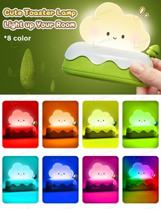 Veilleuse de chevet LOHAS, type nuage <span class=keywords><strong>kawaii</strong></span>, rechargeable par USB Type-C, lumières LED RGB changeantes de couleur pour chambre à coucher, chambre d'enfant - Product Image 4