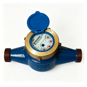 Compteur d'eau mécanique multi-jets DN15 DN20 en laiton, type humide, pour eau froide, usage résidentiel - Product Image 1