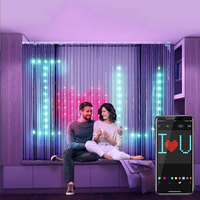 Guirlande lumineuse intelligente à commande par application pour la décoration de la maison, mariage, Noël, fête, ambiance festive, lumière LED RGB avec USB