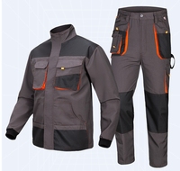 Travailleurs Coton Polyester Toile Durable Genou Rembourré Haute Résistance Durable Multi-poches Vêtements De Travail Veste Manteau et Pantalon Uniformes