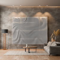 Panneaux muraux en bois paramétriques 3D sur mesure en gros, panneaux ondulés personnalisés pour mur TV, panneaux grand format pour la construction commerciale
