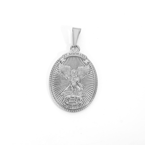 Tarnish Gratis 18k liontin Stainless Steel pria wanita berlapis emas <span class=keywords><strong>CHRISTOPHER</strong></span> Yesus kompas <span class=keywords><strong>Saint</strong></span> Michael 18K - Product Image 5