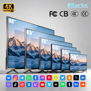Televisores LED 4K Smart Android de <span class=keywords><strong>50</strong></span>, 55, 65, 75, 85 y 98 <span class=keywords><strong>Pulgadas</strong></span>, Pantalla Plana LCD sin Marco, WiFi, Bluetooth, Venta al Por Mayor, OEM, Personalizables - Product Image 1