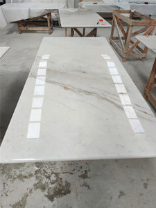 Encimera de Mármol Natural para Cocina, Cortada a Medida, Carrara Blanco Calacatta, con Vetas Grises - Product Image 5