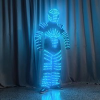 Costume de robot LED, armure lumineuse de héros, unisexe, pour spectacle sur scène, polyester, pour chanteur, danseur, fête, Noël