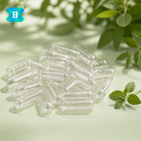 Capsules végétales transparentes en HPMC certifiées NSF, tailles 0, 00, 1, coques de capsules vides rigides, logo personnalisé