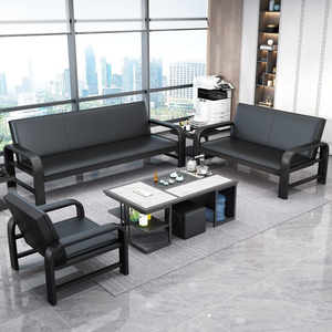 Commercial Furniture Waiting Area Furniture Gold Wood Frame Leather Double <b>Seats</b> Public Airport Hospital Waiting Room Chair - Product Image 3