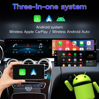 Écran de voiture Android 12,8 pouces à double écran, puce Qualcomm, CarPlay, Android Auto pour Mercedes Benz Classe C GLC W205 X253 2015-2020