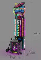 Machine de jeu d'amusement de centre d'arcade fusée Hercules marteau frappant la machine de jeu et la machine de loterie