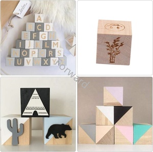 Cubes <span class=keywords><strong>en</strong></span> bois de <span class=keywords><strong>pin</strong></span> <span class=keywords><strong>massif</strong></span> naturel carré de sculpture de bricolage pour l'artisanat à la main - Product Image 3