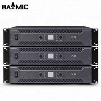 Amplificateur de puissance professionnel AOSHEN X Series X4/X6/X8 bidirectionnel 10000W, puissance pure, métal