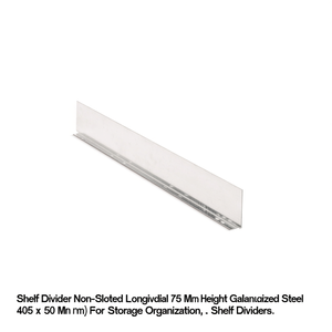 Separador de estanterías Fami, longitudinal, sin ranuras, 75 mm de altura, acero galvanizado, 405 x 50 mm, para organización de almacenamiento - Product Image 3
