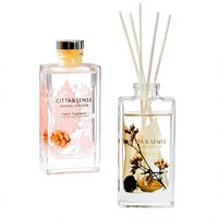 Bouteille en verre soufflé carrée de 150 ml sans flamme pour diffuseur à bâtonnets, décorative, en verre sodocalcique, pour huiles essentielles et parfums de voiture