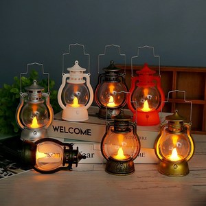 卸売 イード・ムバラク装飾 ゴールドLED納屋ランタンライト ラマダンパーティー装飾用品 ホームデコレーション - Product Image 1