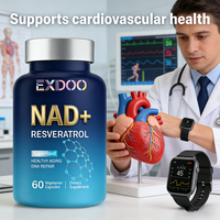 Capsules liposomales de NAD et de resvératrol en marque privée OEM, antioxydant, booster d'énergie, améliore les niveaux de NAD+, complément alimentaire à base de plantes pour adultes