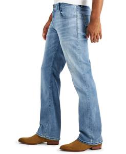 <span class=keywords><strong>Jeans</strong></span> skinny à jambe droite personnalisés de haute qualité pour hommes <span class=keywords><strong>Jeans</strong></span> en cuir bleu à la mode pour hommes - Product Image 3