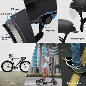 หมวกจักรยานอัจฉริยะ หมวกปั่นจักรยานพร้อมไฟ LED ด้านหน้าและด้านหลัง สำหรับการเดินทางในเมือง ปลอดภัยยามค่ำคืน - Product Image 5