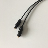 Kabel Audio Serat Optik Inti PMMA DAS Toslink Konektor Hitam Diameter Luar 2.2mm Jaket PE/PVC untuk Koneksi Audio/Video