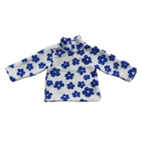 Yiwu Ruidian 2024 pull en laine chaud pour filles petite fille Sherpa col montant fleur à capuche manteaux et vêtements d'extérieur