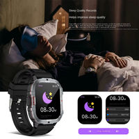Reloj Inteligente Deportivo C30Pro con Linterna, Pantalla Táctil Completa, Llamadas Bluetooth, Monitor de Sueño, Frecuencia Cardíaca, Resistente al Agua para Hombre