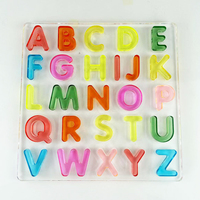 Jouets éducatifs personnalisés pour enfants Blocs de lettres majuscules en acrylique 3D ABCD Jeu de société Alphabet Puzzle pour les tout-petits