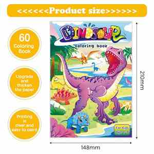 Libro para Colorear de Unicornios, Sirenas y Dinosaurios con 60 Páginas de Dibujos Animados para Niños de 4 Años - Product Image 2