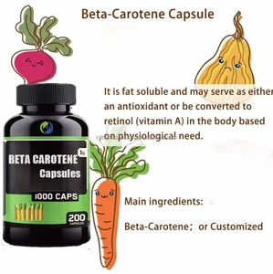 OEM Halal Bêta-Carotène 500mg Supplément Vitamine Biologique Bbulk Bêta-Carotène Capsule - Product Image 2